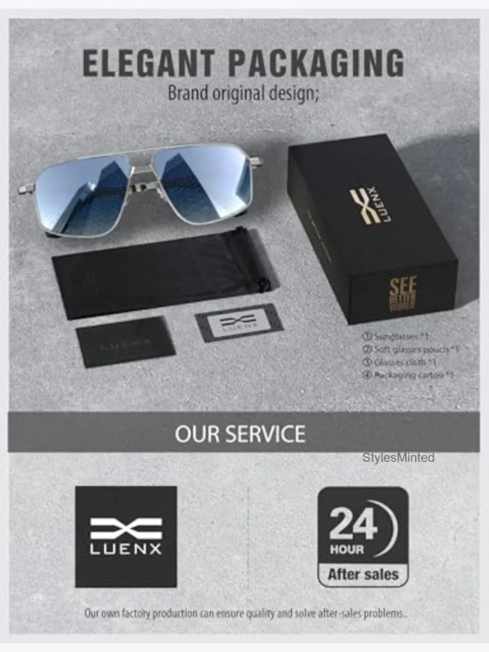 Polarized Square Aviator Sunglasses UV400 Driving Retro 60mm